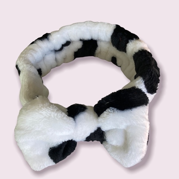 SET 2 Pcs SPA HEADBAND with Bow Red and White Polka Dot Women’s -Girls Hairband - Picture 4 of 11